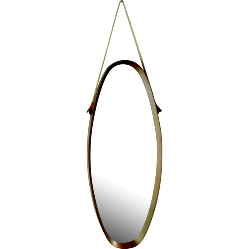 Italian vintage mirror in walnut - 1950s