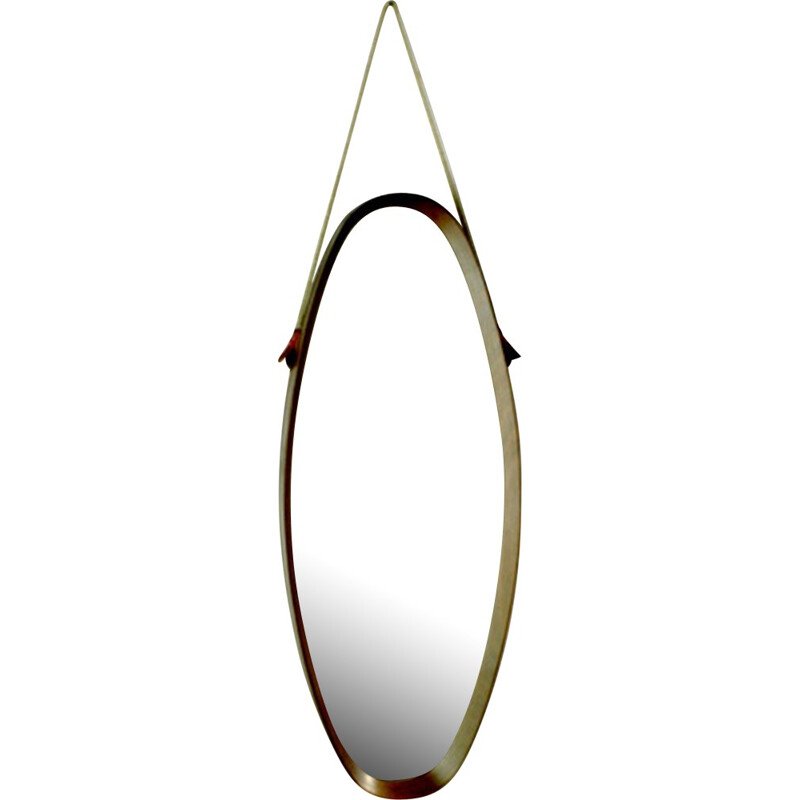 Italian vintage mirror in walnut - 1950s