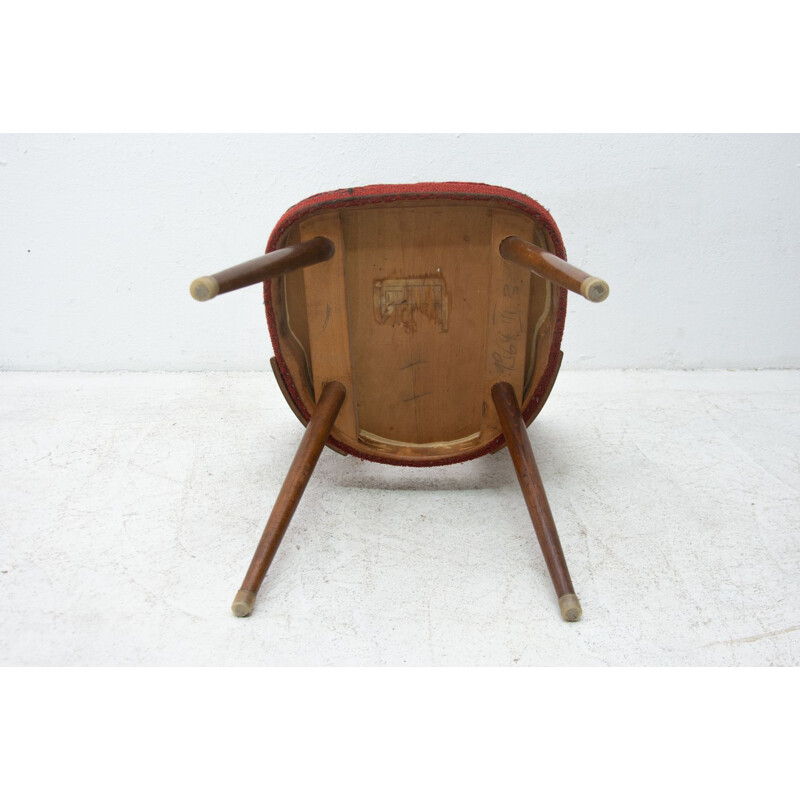 Pair of vintage walnut chairs with beech legs by Antonín Šuman for Tatra nábytok, Czech 1960