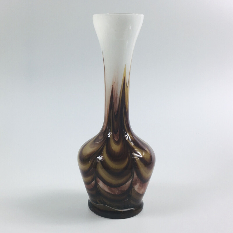 Vintage Murano glasvaas van Carlo Moretti Italië 1970