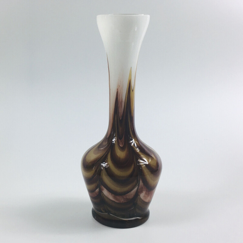 Vaso vintage in vetro di Murano di Carlo Moretti Italia 1970
