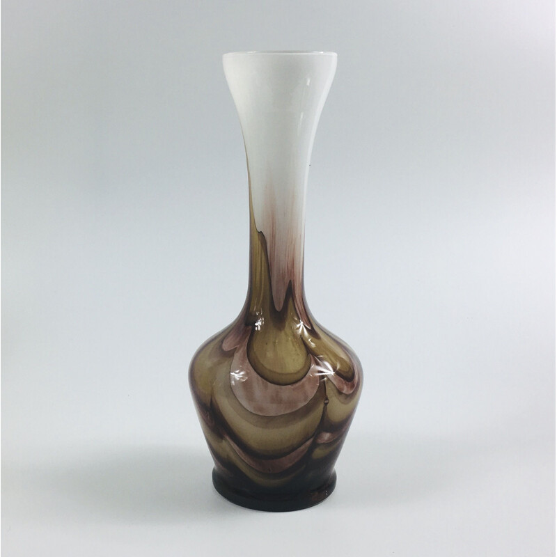 Vintage Murano Glass Vase by Carlo Moretti Italy 1970s