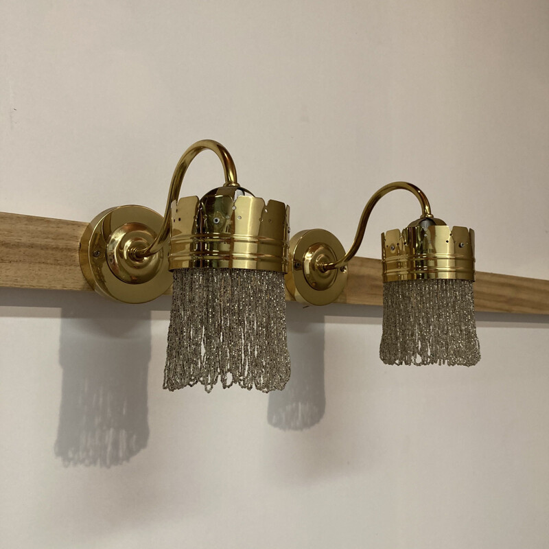 Pair of vintage sconces Scandinavian 1950s