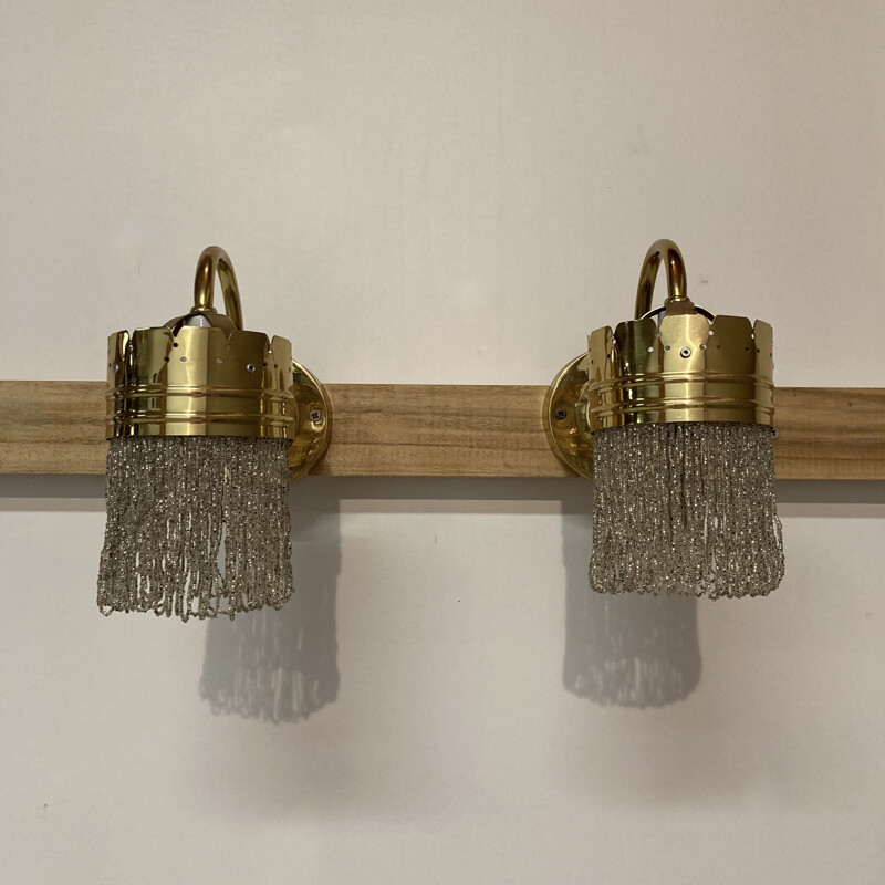 Pair of vintage sconces Scandinavian 1950s