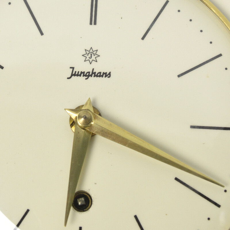 Vintage Junghans ceramic wall clock Germany 1950s