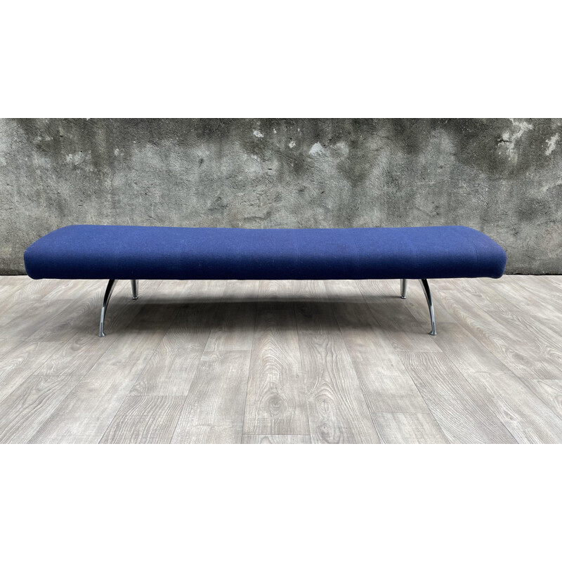 Vintage bench in steel covered with polyurethane foam by Rodolfo Dordoni for Moroso, 1980