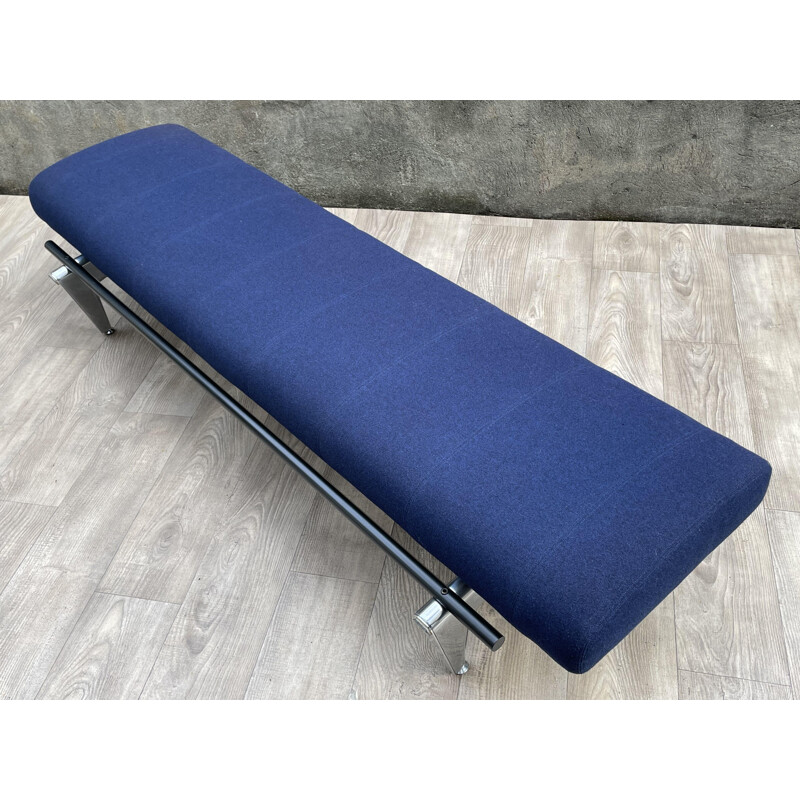 Vintage bench in steel covered with polyurethane foam by Rodolfo Dordoni for Moroso, 1980