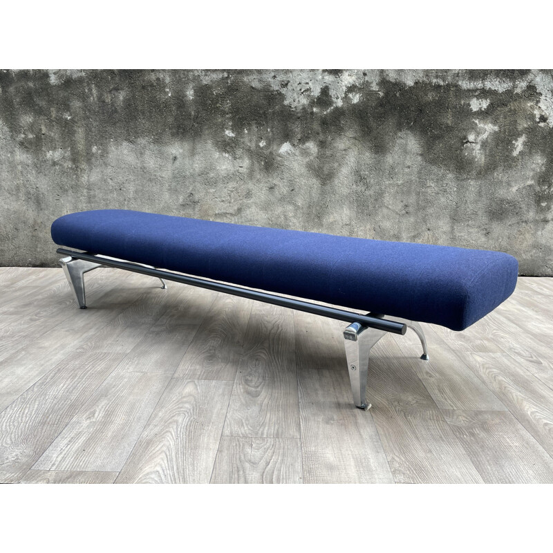 Vintage bench in steel covered with polyurethane foam by Rodolfo Dordoni for Moroso, 1980