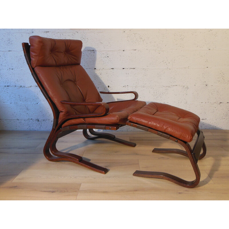 Leather chair and ottoman, Ingmar RELLING - 70