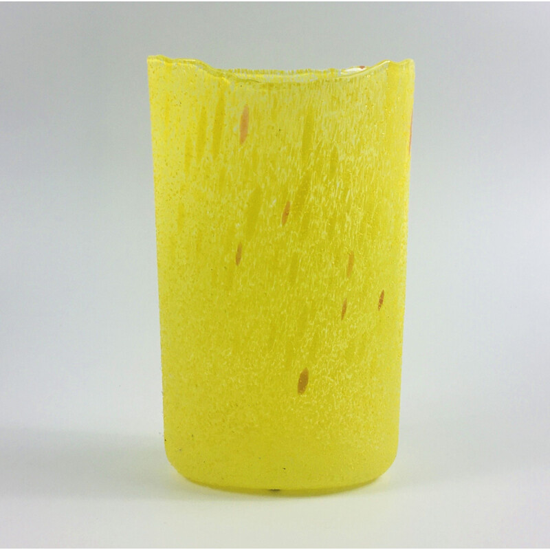 Vintage Glass Vase by Bertil Vallien for Kosta Boda 1980s