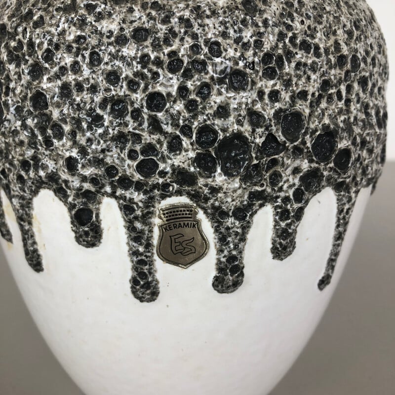 Vase vintage de Fat Lava en poterie, ES ceramics, Allemagne 1960