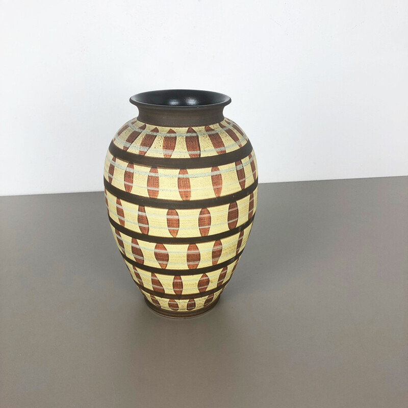 Vintage abstract ceramic vase by Simon Peter Gerz, Germany 1950