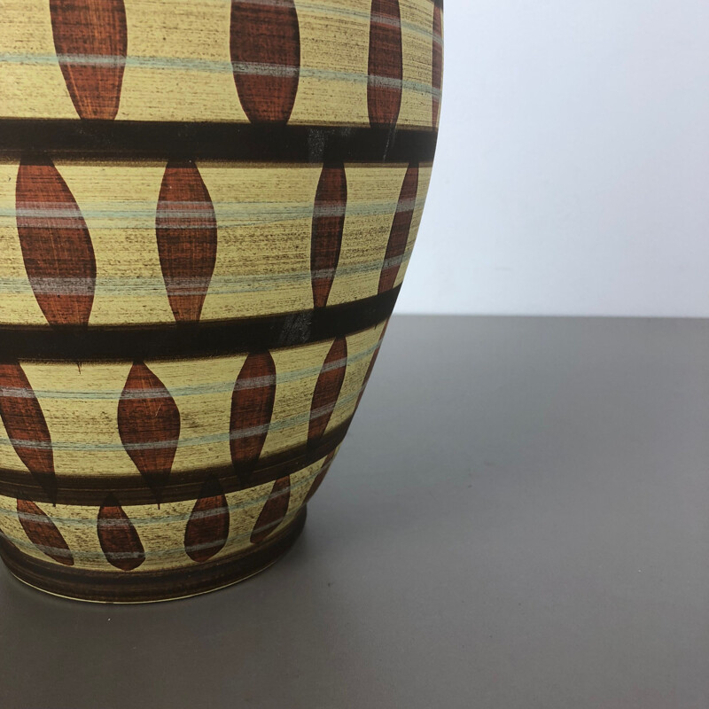 Vase vintage abstrait en céramique par Simon Peter Gerz, Allemagne 1950