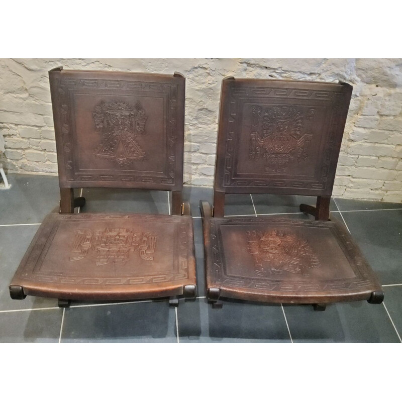 Paar vintage fauteuils van Angel Pazmino 1960