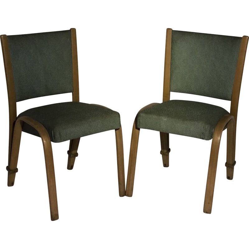 Pair of vintage Bow-wood Steiner chairs