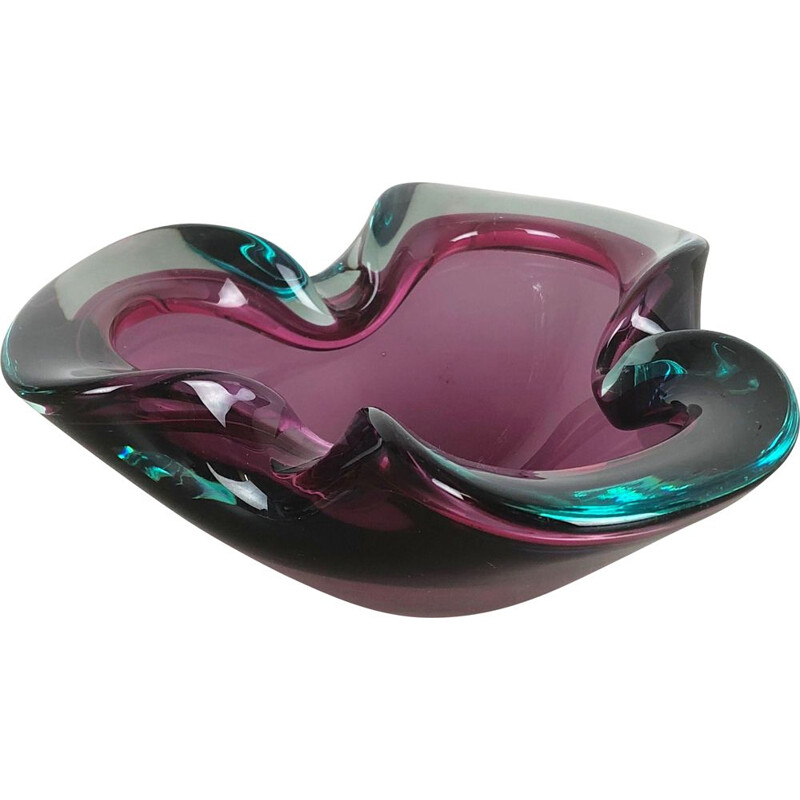 Vintage ashtray with shells Murano Italy 1970s