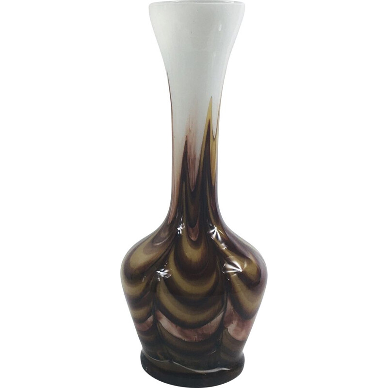 Vase vintage en verre de Murano par Carlo Moretti Italie 1970