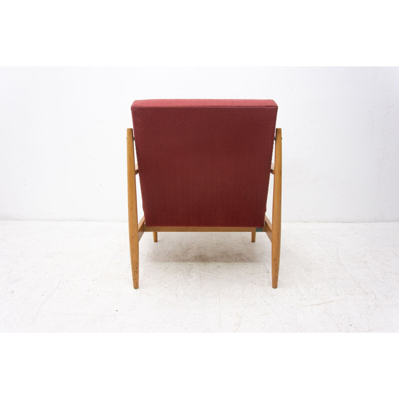 Pair of vintage beechwood armchairs by Ton, Czechoslovakia 1970