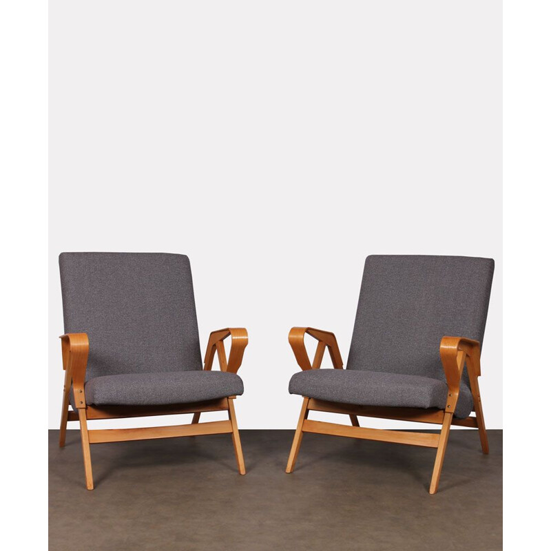 Pair of vintage armchairs by Tatra Nabytok 1960s