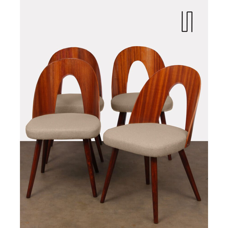 Lot de 4 chaises vintage par Antonin Suman 1960