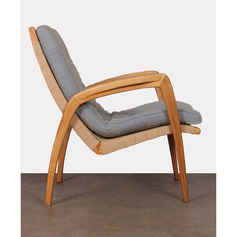 Vintage Jan Vanek's ashwood armchair for Krasna Jizba 1940s