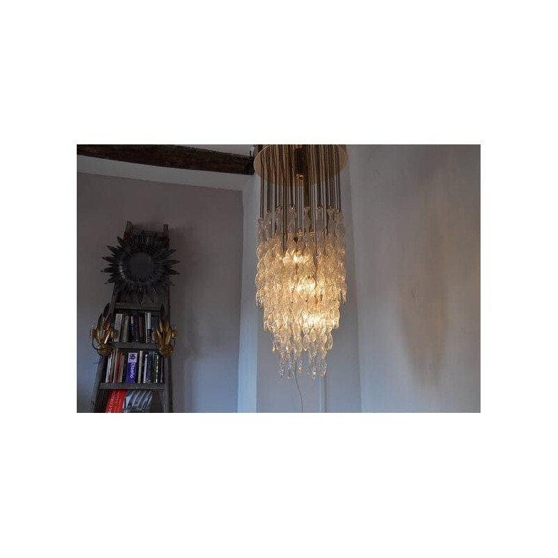 Vintage chandelier Murano Cascade 1970s