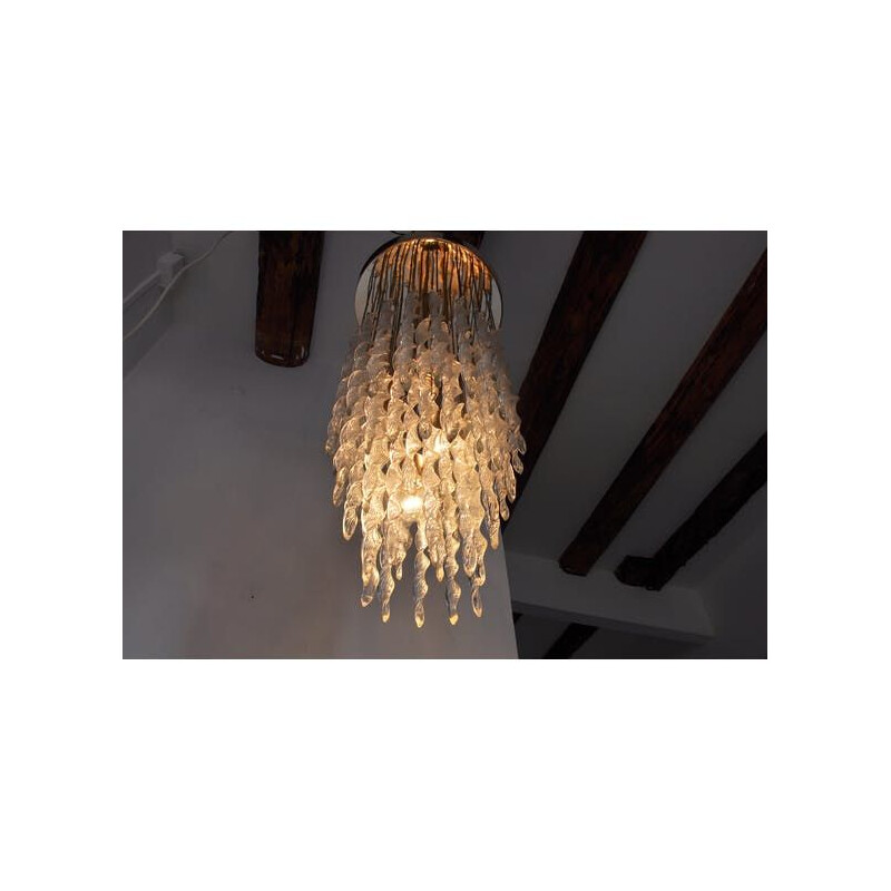 Vintage chandelier Murano Cascade 1970s