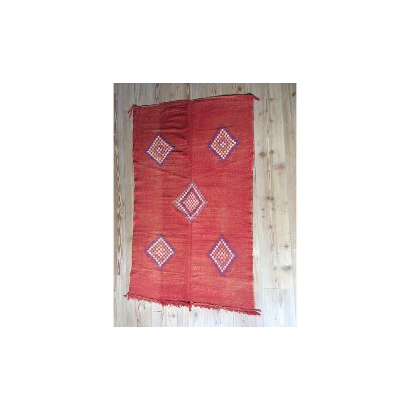 Vintage carpet kilim sabra red