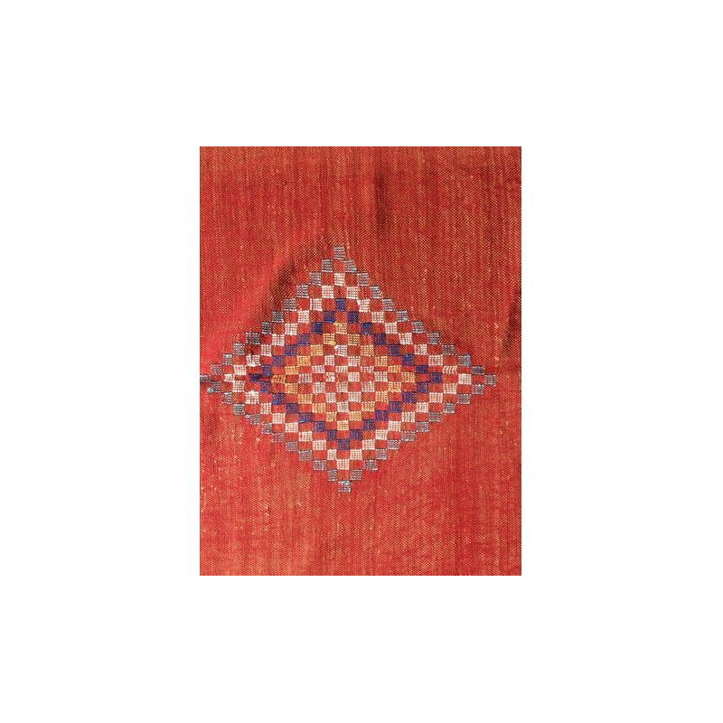 Vintage kilim vloerkleed sabra rood