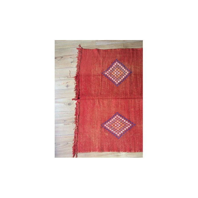 Vintage kilim vloerkleed sabra rood