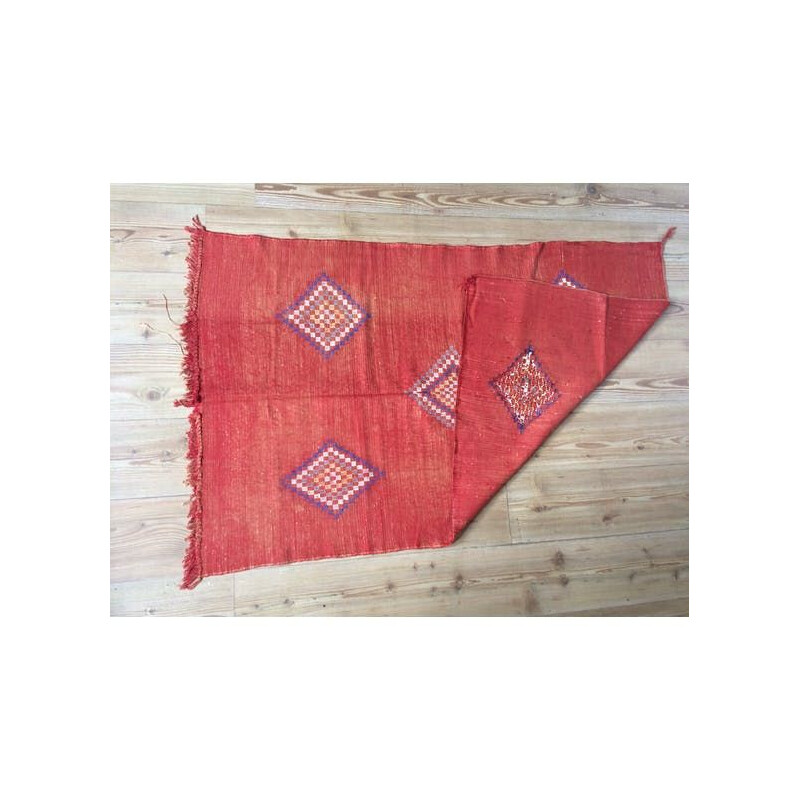 Tappeto kilim vintage sabra rosso