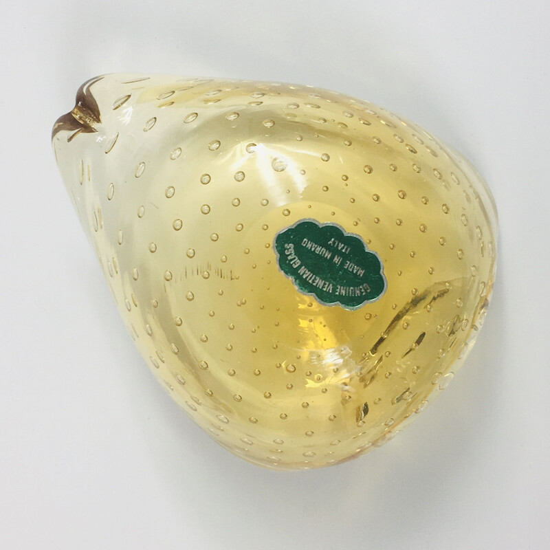 Cendrier vintage en verre de Murano Bullicante 1960