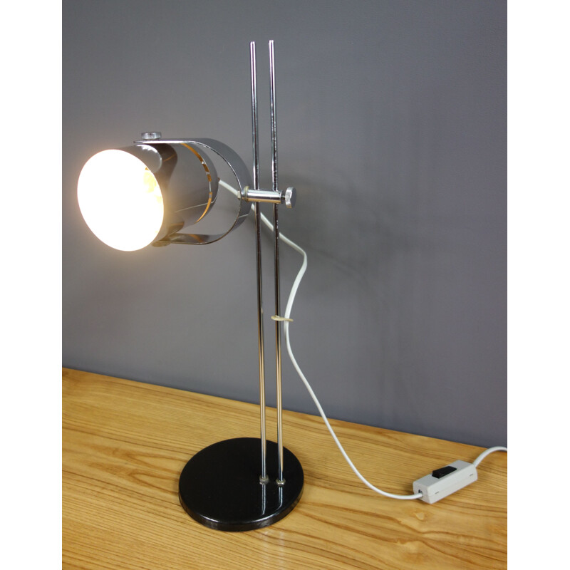 Vintage Chrome desk lamp by Josef Hurka for Lidokov 1960s