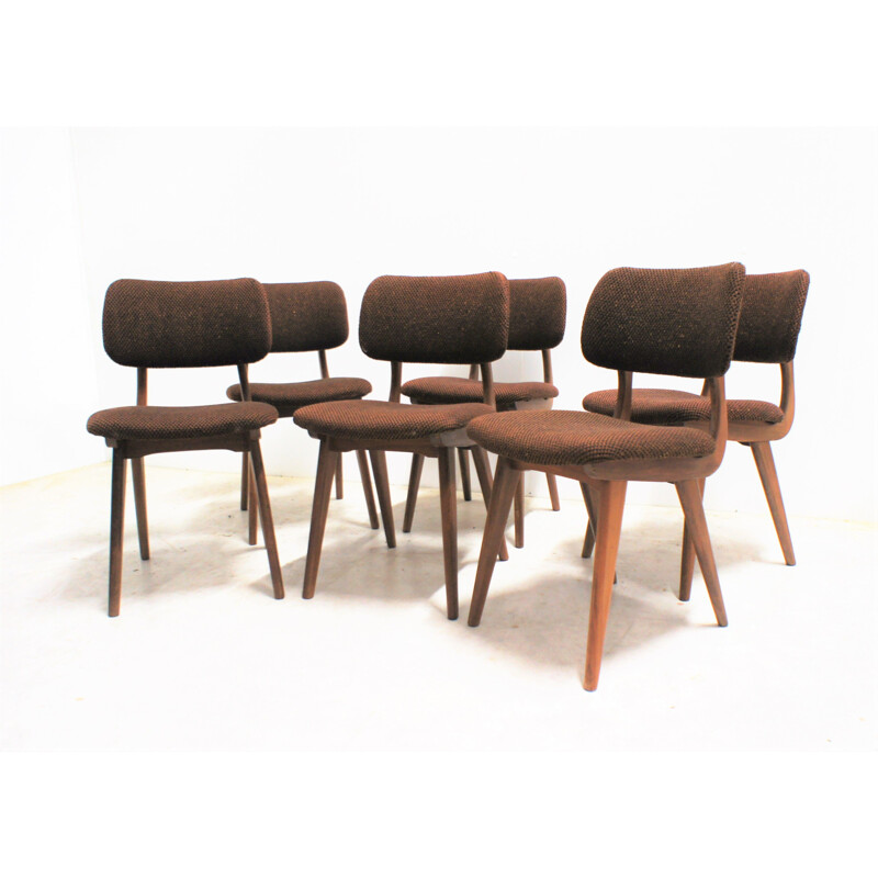 Set of 6 vintage teak chairs Louis Van Teeffelen