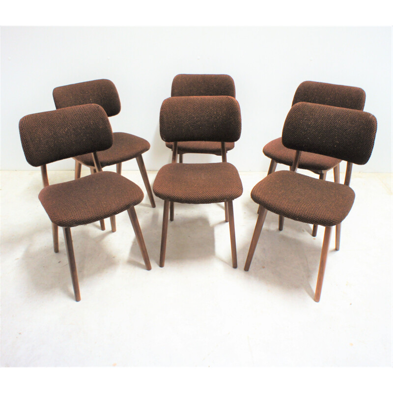 Set of 6 vintage teak chairs Louis Van Teeffelen