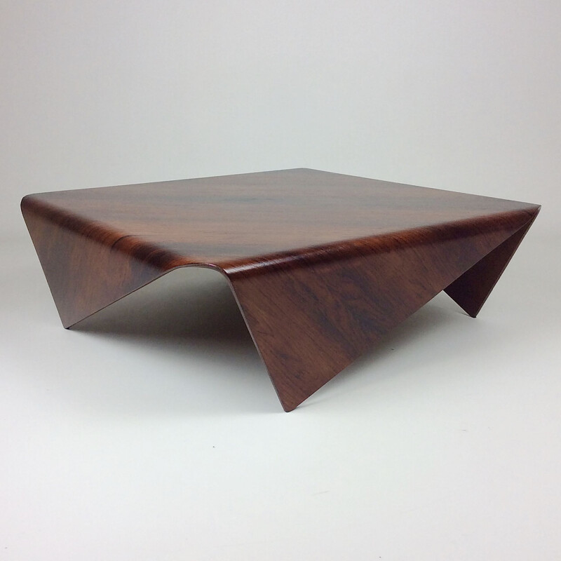 Vintage coffee table in jacaranda rosewood by Jorge Zalszupin, Brazil 1960