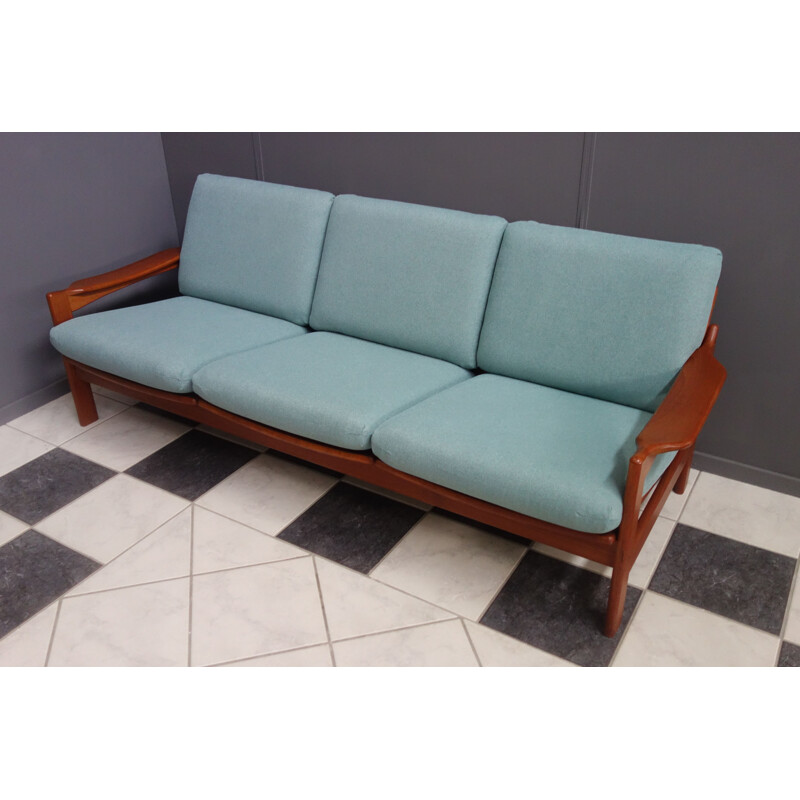Vintage Teak 3 seat sofa 1960s 