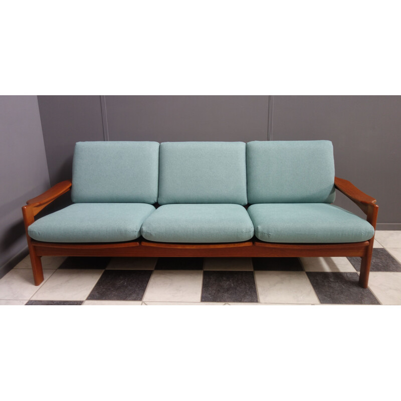 Vintage Teak 3 seat sofa 1960s 