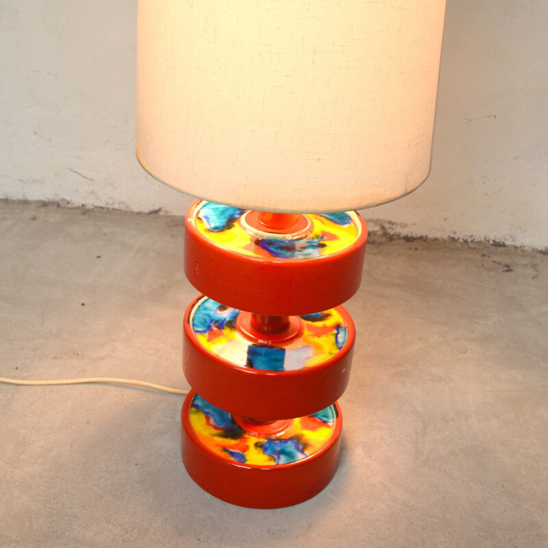 Vintage Arty floor lamp illuminated foot 1980s