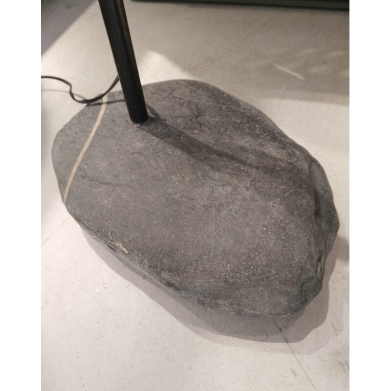 Floorlamp in stone, metal and rope - 1950s