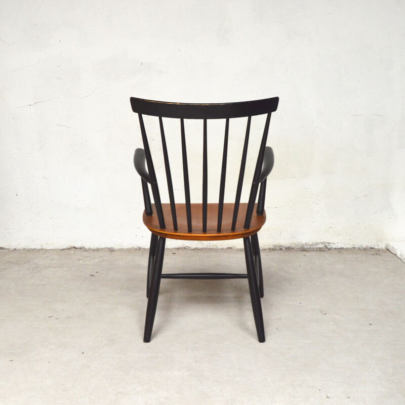 Vintage stoel met armleuningen Scandinavisch 1960