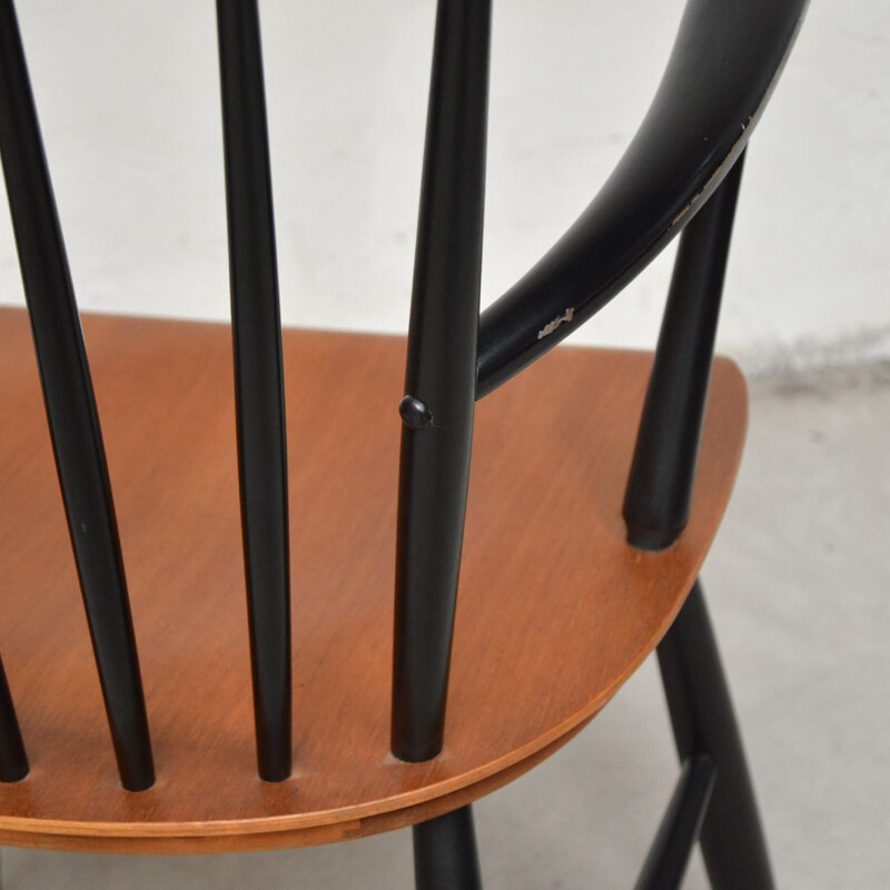 Sedia vintage con braccioli Scandinavo 1960