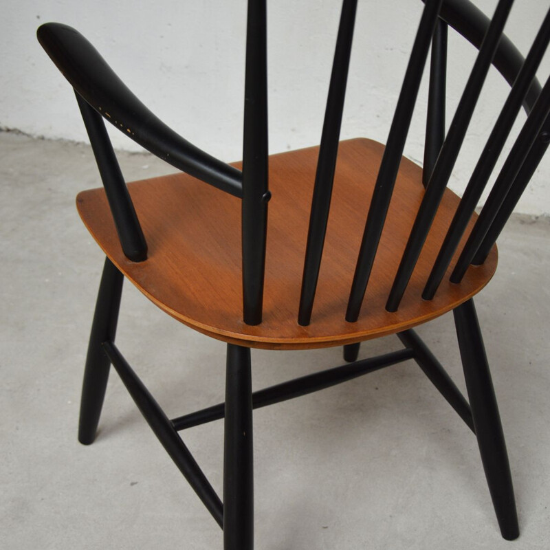 Sedia vintage con braccioli Scandinavo 1960