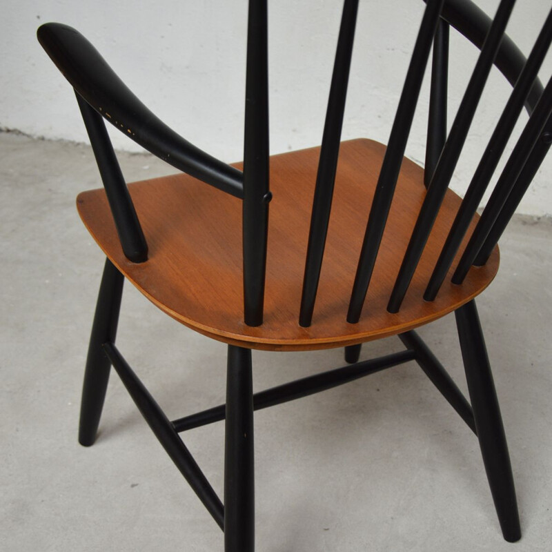 Vintage chair with Scandinavian armrests 1960s