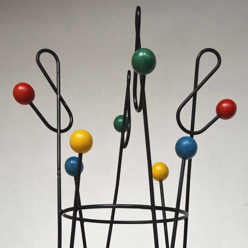 Vintage coat rack by Roger Feraud 1950s