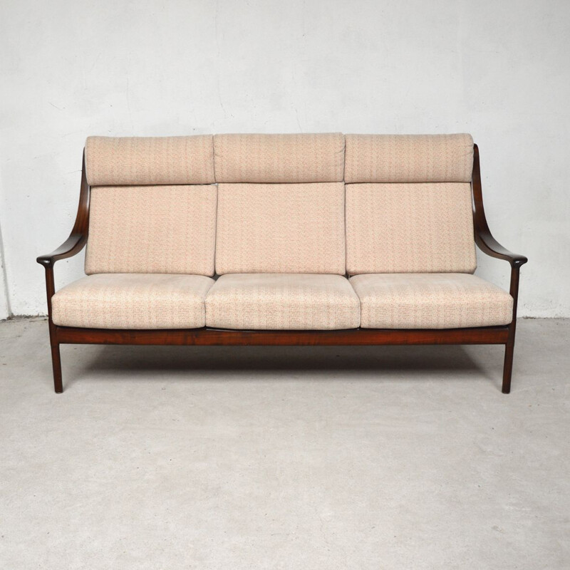 Vintage rosewood sofa by Wilhelm Knoll 1960s