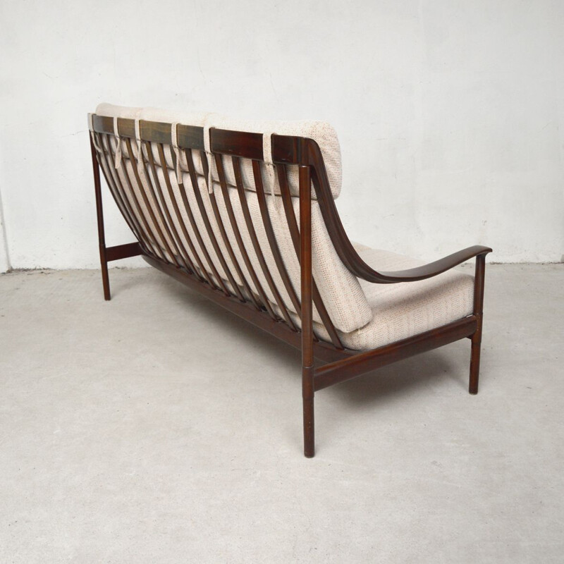 Vintage rosewood sofa by Wilhelm Knoll 1960s