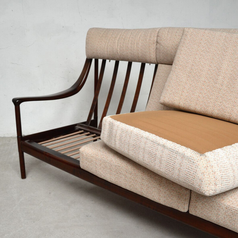 Vintage rosewood sofa by Wilhelm Knoll 1960s