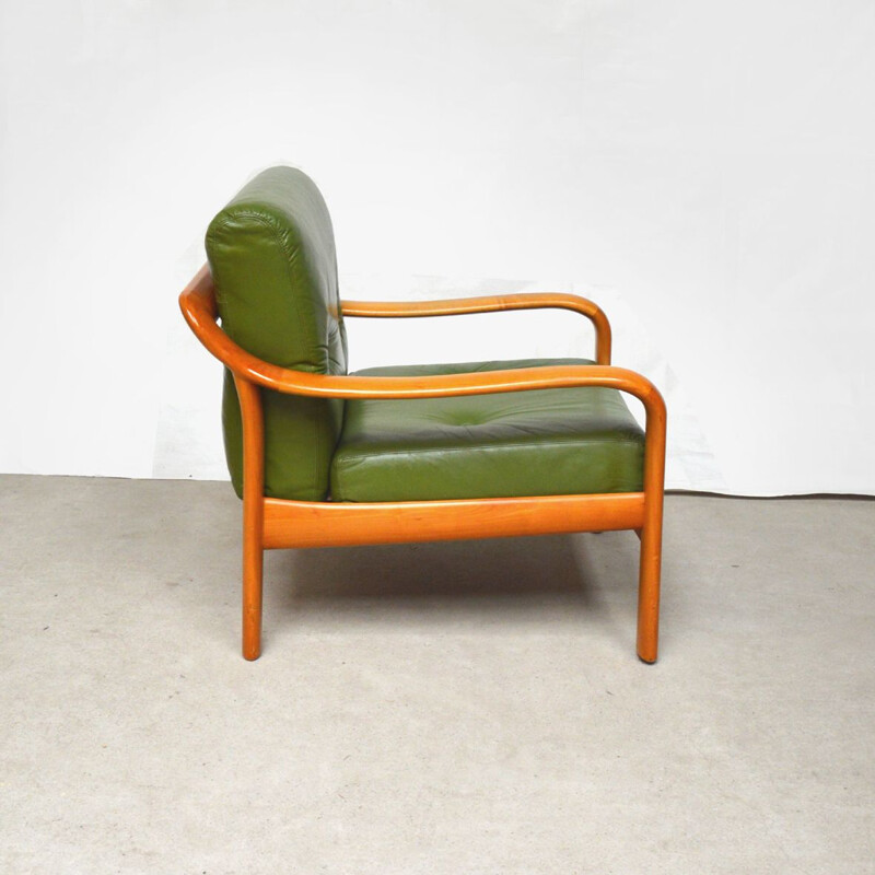 Pair of vintage Scandinavian cherry wood armchairs by Wilhelm Walter Knoll, Germany 1960