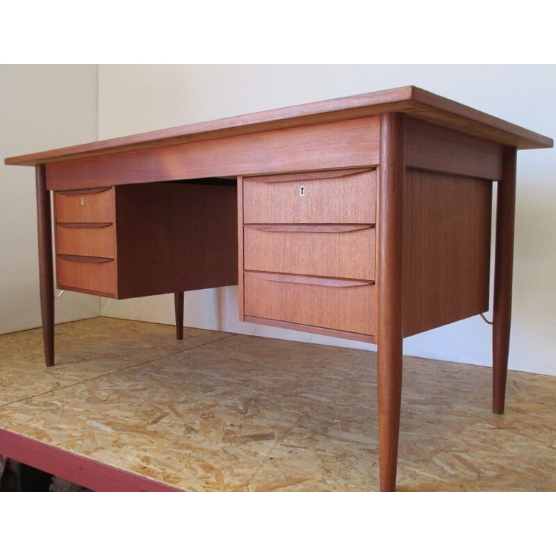 Scandinavian desk in teak , Gunnar Nielsen TIBERGAARD - 1960s